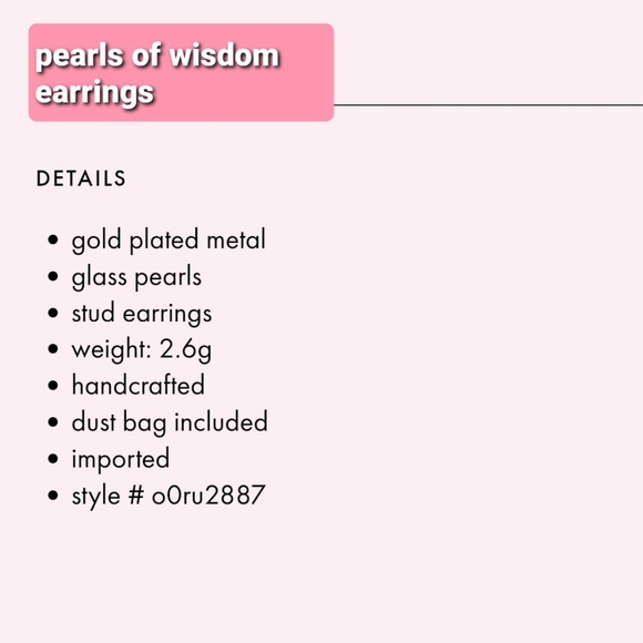 🎀 Kate Spade pearls of wisdom jewelry set - Picture 3 of 7